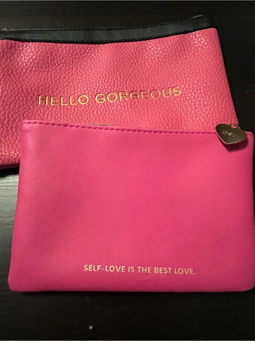 IPSY & Danielle Creations 2-Piece Pink Cosmetic Makeup Bag Set